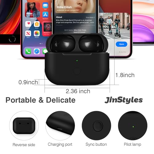 Image of Charging Case Replacement for AirPods Pro 1st & 2nd Generation - Wireless Charger Case with Bluetooth Pairing Sync Button (Earbuds Not Included) - Black