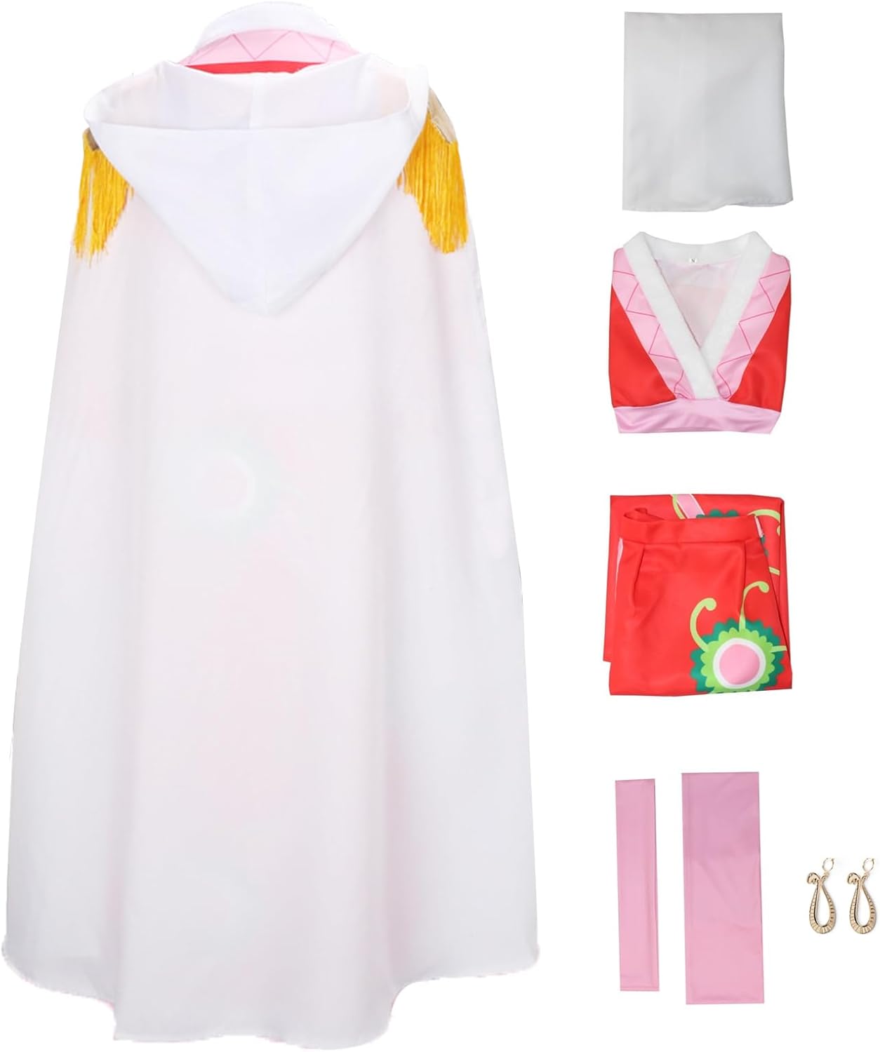 Women Cosplay Costume Anime Kimono Dress Cloak Queen Cheongsam Halloween With Snake Earrings