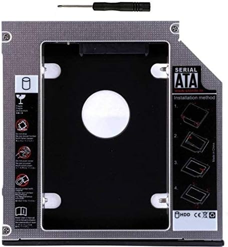 Gadget Deals Optical Bay 2nd Hard Drive Caddy, Universal for 9.5mm CD/DVD Drive Slot (for SSD and HDD)