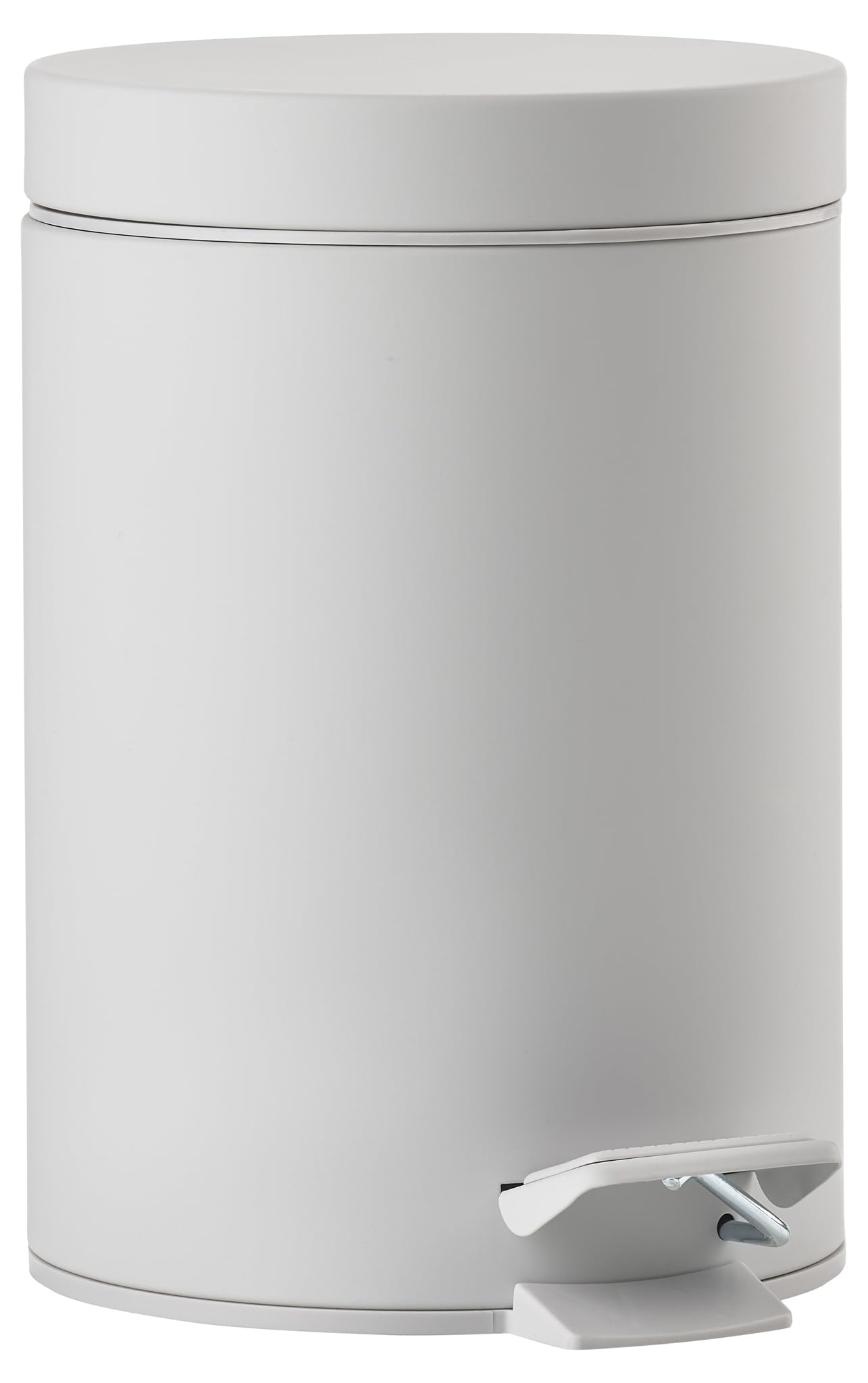 Zone Denmark Solo Mülleimer fürs Bad, Kosmetikeimer, Abfalleimer fürs Badezimmer, Durchm. 17 cm, Höhe 25 cm, Fassungsvermögen 3 Liter, Soft Grey (Grau)