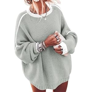 ETCYY Women’s Oversized Sweaters Fall 2025 Fashion Winter Clothes Batwing Long Sleeve Knit Sweater Pullover Jumper Tops