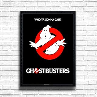 GHOSTBUSTERS 80s Movie Print Vintage Nostalgic Film Framed Poster in A4 and A3 Size Options Great Home, Pub, Café, Bar Decoration Wall Art Print Wooden Frame (Black, A4)