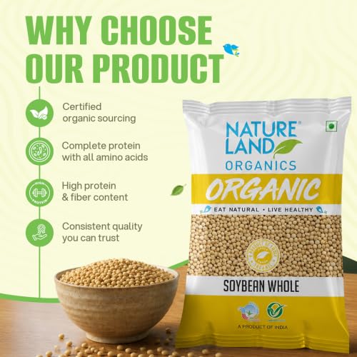 Image of Natureland Organics Soybean Whole 500 Gm