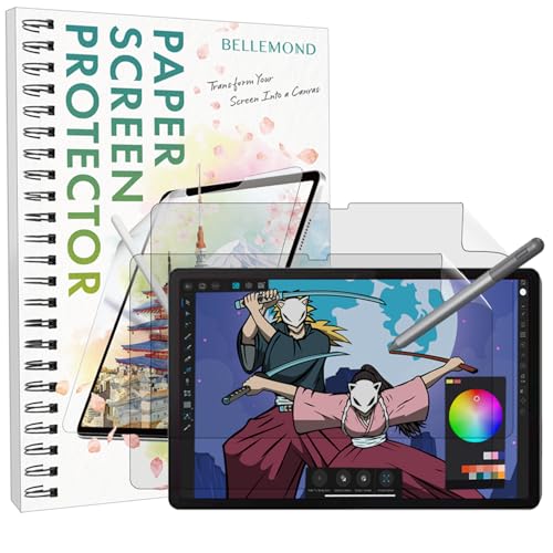 Film Écran Papier Lenovo Tab P12 12.7 Protection PET Lisse BELLEMOND Dessin Lot de 2