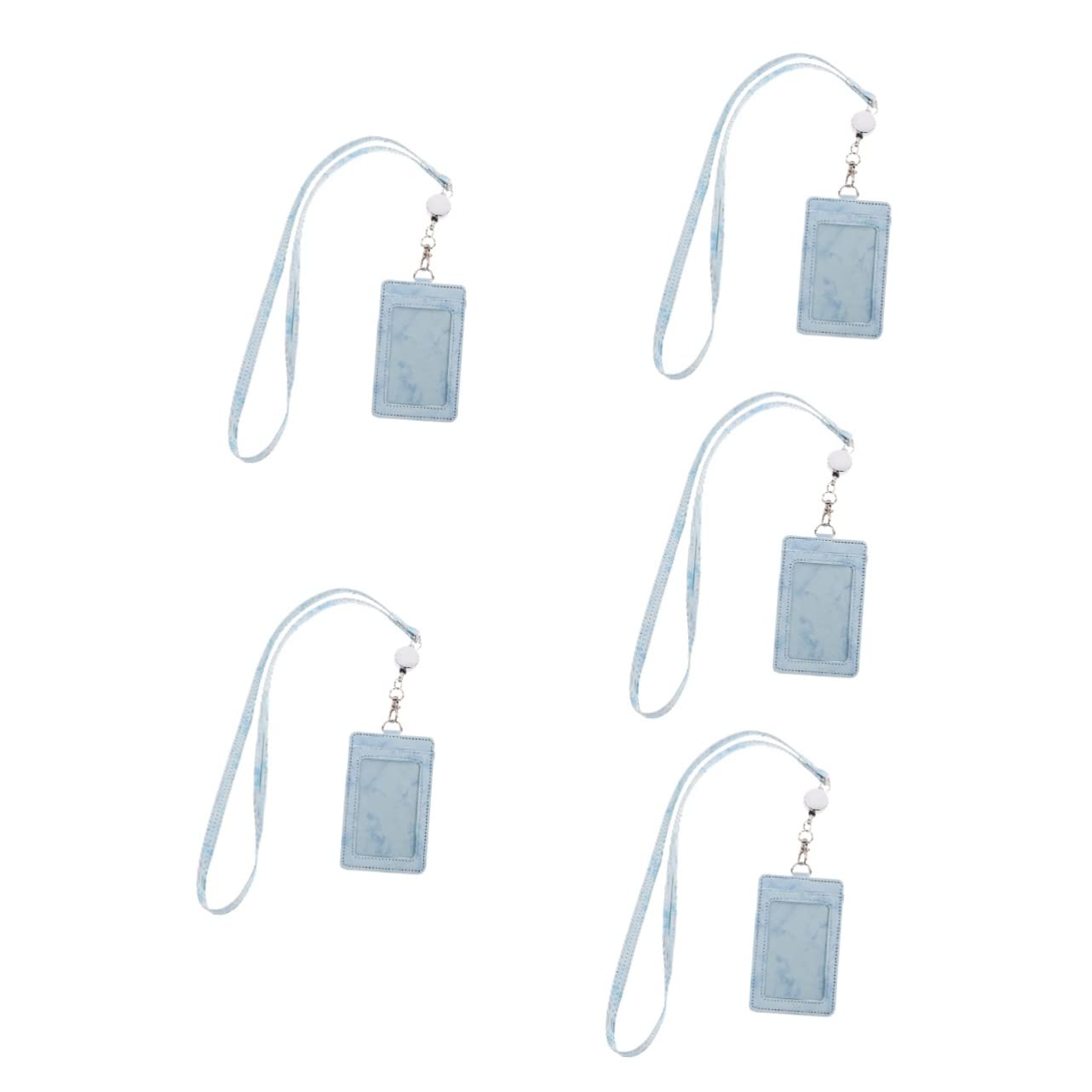 Operitacx 5sätze Marble-muster Ausweishülle Mit Lanyard Wasserdichter Id-kartenhalter Für Schule Büro Und Veranstaltungen Praktischer Sicherer Schutz Für Namensschilder Und Ausweise