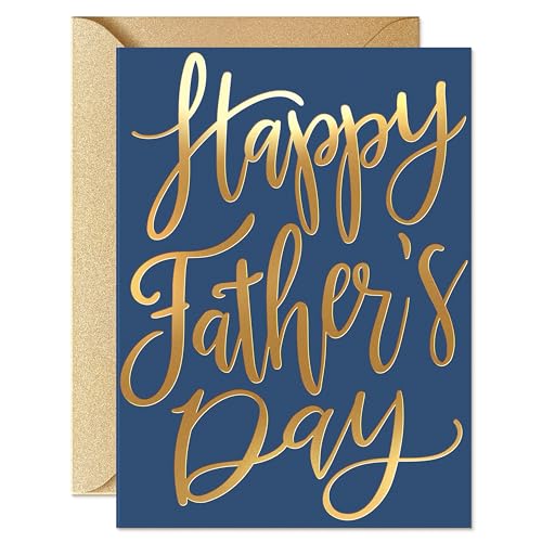 S&O Father’s Day Card, Premium 5x7, Gold Foil...