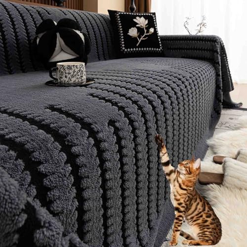 YWQJL Protege Canape Grande Taille Housse Canape 3 4 2 1places Protection Canapé Anti Griffure Chat Couvre Canapé Bz(#6,180x300cm)