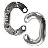 Interna: 24 x 13 mm Cadena eslabón de conexión de 2 x 8 mm de acero inoxidable de grado marino grillete Split DK71