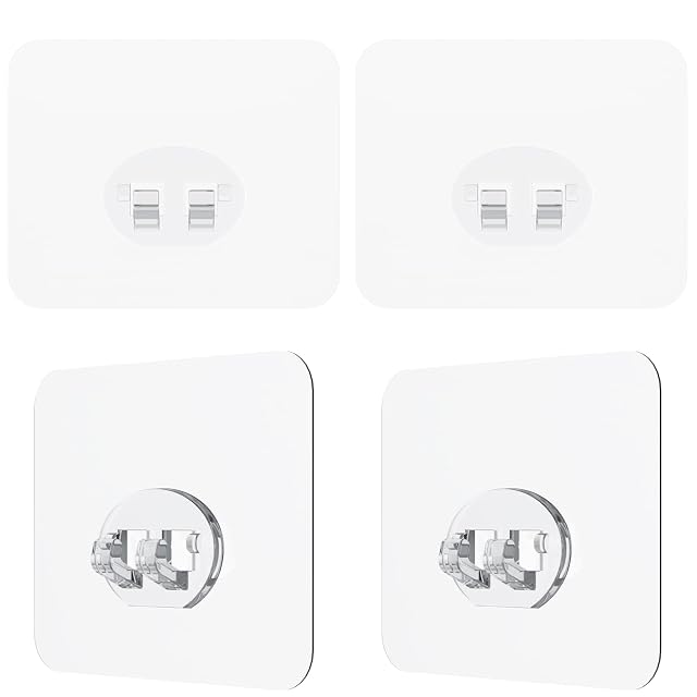 Jovware Shower Caddy Adhesive Replacement Stickers 4 Pack Single Shower Caddy Hook Bathroom Shelf Adhesive Mount Replacement 1