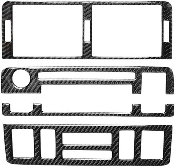 Car Carbon Fiber Accessories Shifter Frame 2pcs Protective Cover Anti-Scratch Sticker Compatible with BMW 3 Series E46 1998 1999 2000 2001 2002 2003 2004 2005