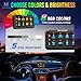 MICTUNING 8 Gang RGB Switch Panel P1s-R, Universal Circuit Control Relay System Box with Adjustable Brightness On-Off Toggle Switch Momentary Pod Touch for Car Truck SUV ATV Boat