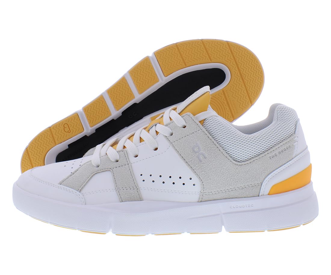 On The Roger Advantage Womens Shoes Size 9.5, Color: White/Mustard/White