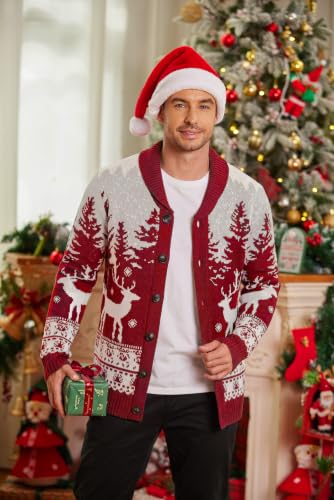 Coofandy Mens Christmas Cardigan Sweater Shawl Collar Knitted Xmas Knitwear | Festive Christmas Sweaters, Button Up Sweater, Holiday Cardigan, Ugly Sweater, Xmas Clothes, Fall Winter Fashion 2026 2 Coofandy Mens Christmas Cardigan Sweater Shawl Collar Knitted Xmas Knitwear | Festive Christmas Sweaters, Button Up Sweater, Holiday Cardigan, Ugly Sweater, Xmas Clothes, Fall Winter Fashion 2026 - Image 3