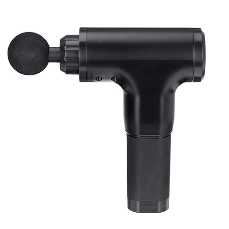 2Light Cordless Muscle Massager Battery Powered 6 Speed High-Intensity Vibration Massage Gun - Restoring Deep Tissue for Athletes with 4 Massage Heads (Black)