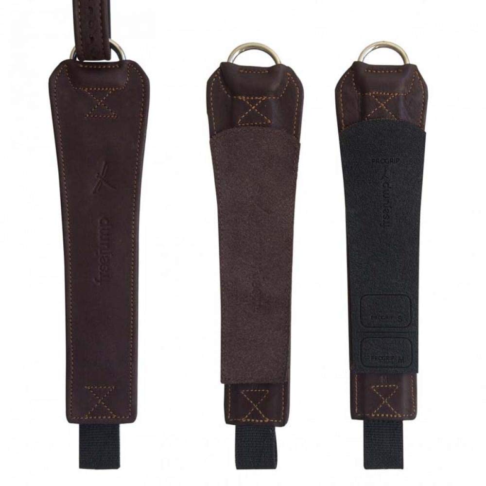 freejump Pro Grip Stirrup Leathers (Brown, Small (height <1.5m / 5'))