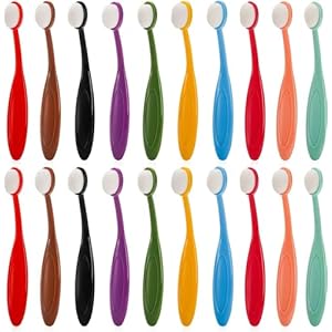 YOUEON 20 Pack Mini Colored Ink Blending Brushes, 10 Color Craft Ink Blender Brushes Set, Small Ink Blending Tools with Soft Bristle Color Coded Handle for Card Making, Painting, Drawing, Stamping