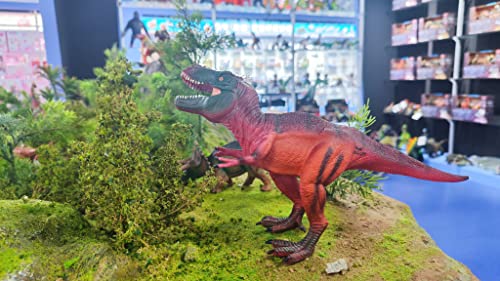 Zappi Co Childrens T-Rex Red/Black Dinosaur Figure Toy (27cm Length) Realistic Detailed Dino Collection for Kids - Image 2