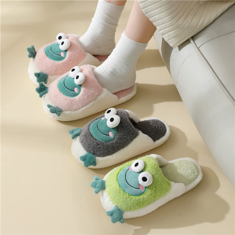 Animal Cotton Bear Slippers - Cartoon Plush Indoor/Outdoor Couples Shoes for Autumn and Winter3