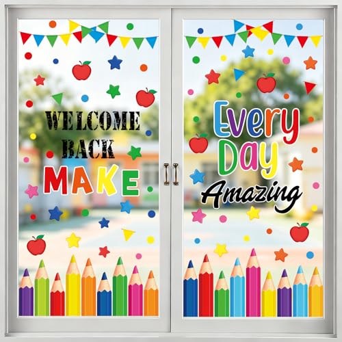 Back to School Window Clings 9 Sheets 100 Pcs