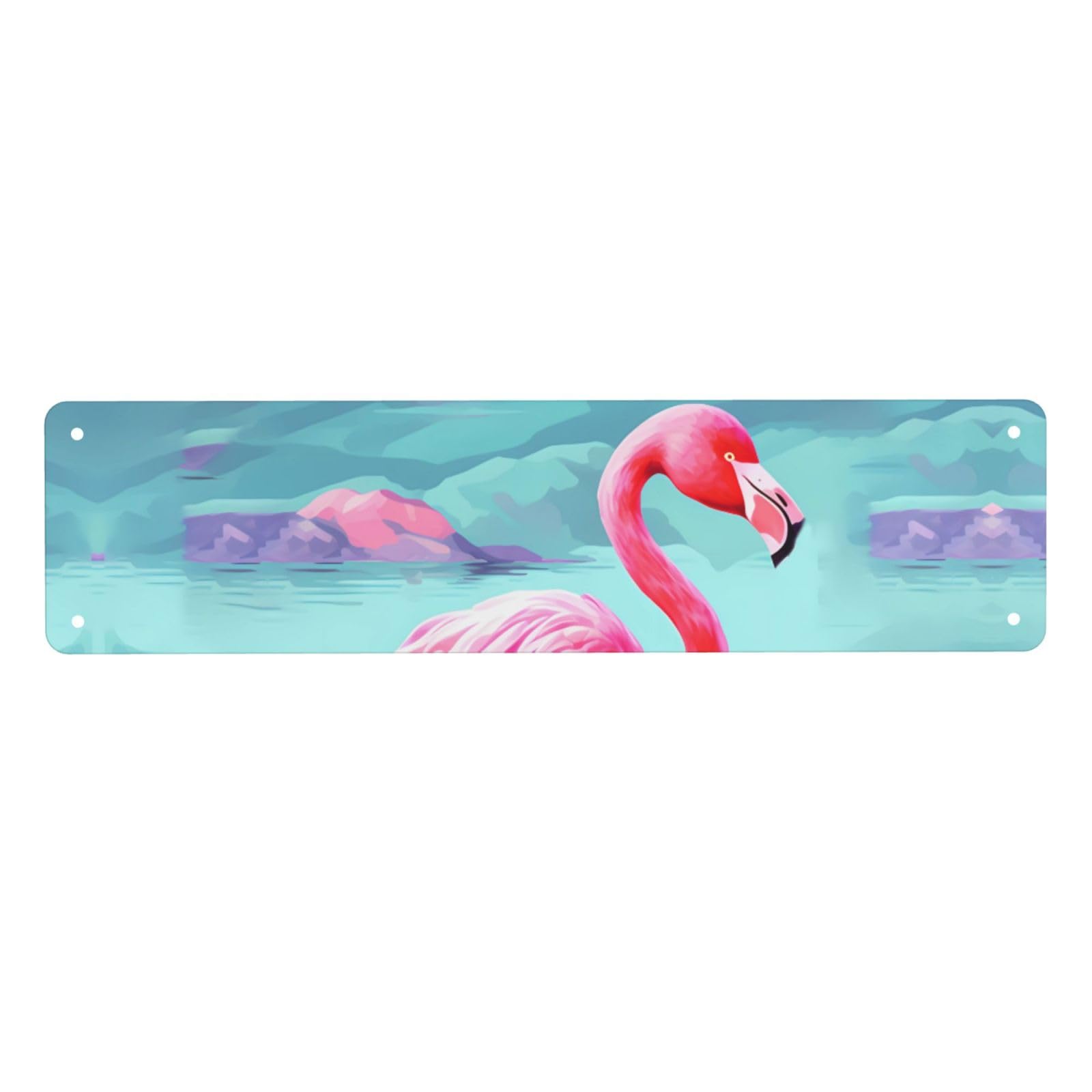 Vintage Metal Tin Signs Retro Garage Signs Stylish Wall Art Plaques for Home Decor Unique Poster 4x16 Inch Flamingos Metal Sign Outdoor Wall Decorations Gifts