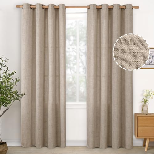 YoungsTex Oatmeal Linen Curtains with Grommets