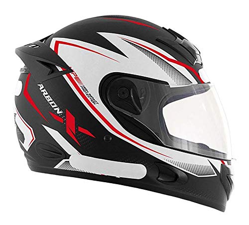 Capacete Moto MX2 Carbon X Preto com vermelho Brilhante 60