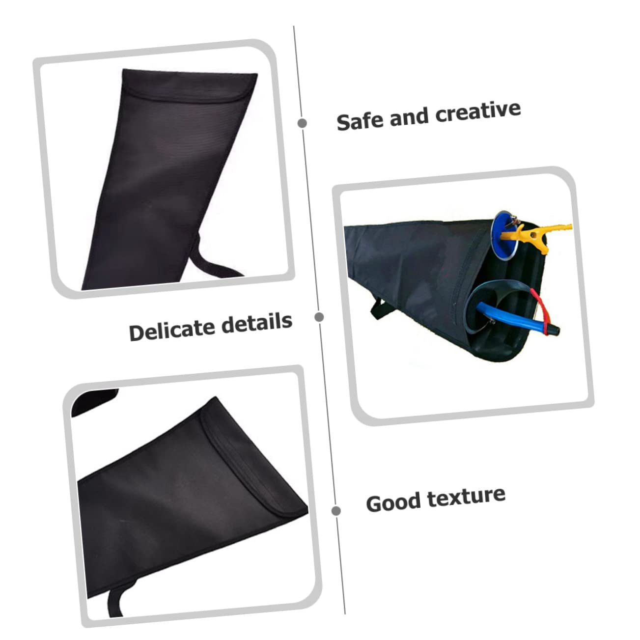 TOBBOMEY Ergonomic Shoulder Strap Fencing Bag Oxford Cloth Sword Storage Pouch Easy Access Sword Bag