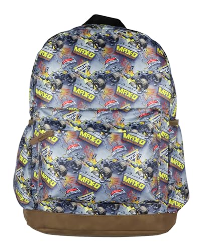 INTIMO Monster Jam Backpack Maximum Destruction Max-D Monster Truck Allover Design School Laptop Tech Sleeve Travel Daypack2