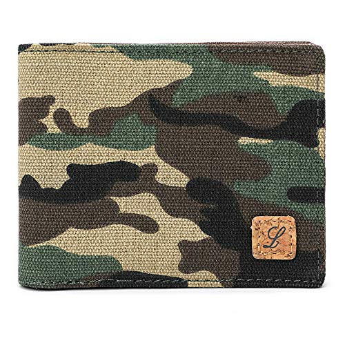 Image of Lanyani Minimalist Fabric Wallet Bifold RFID Blocking