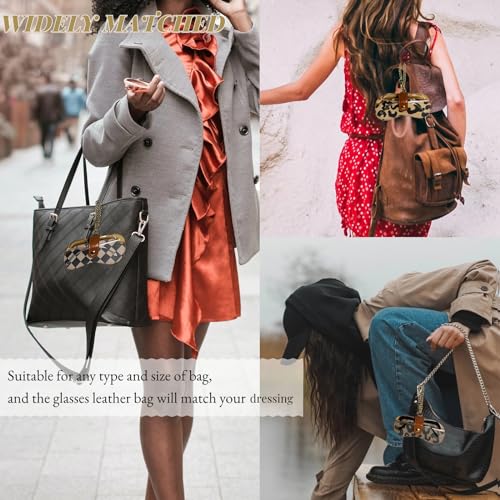 Image of Eyewear Clutch Glasses Case with Clip Soft Leather Sunglasses Bag