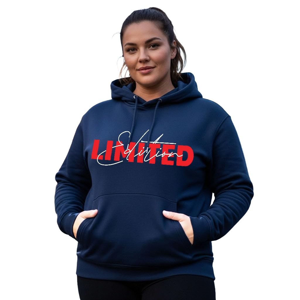 Women's Cotton Fleece Navy Full Sleeve Graphic Printed Plus Size Hooded Sweatshirt | 2XL, 3XL, 4XL, 5XL Hoodies for Womens Winter Wear | 688-image-41