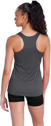 Miniatura 3 de Camiseta deportiva sin mangas oficial de la NCAA Collegiate para mujer, con espalda cruzada, logotipo primario, colección carbón