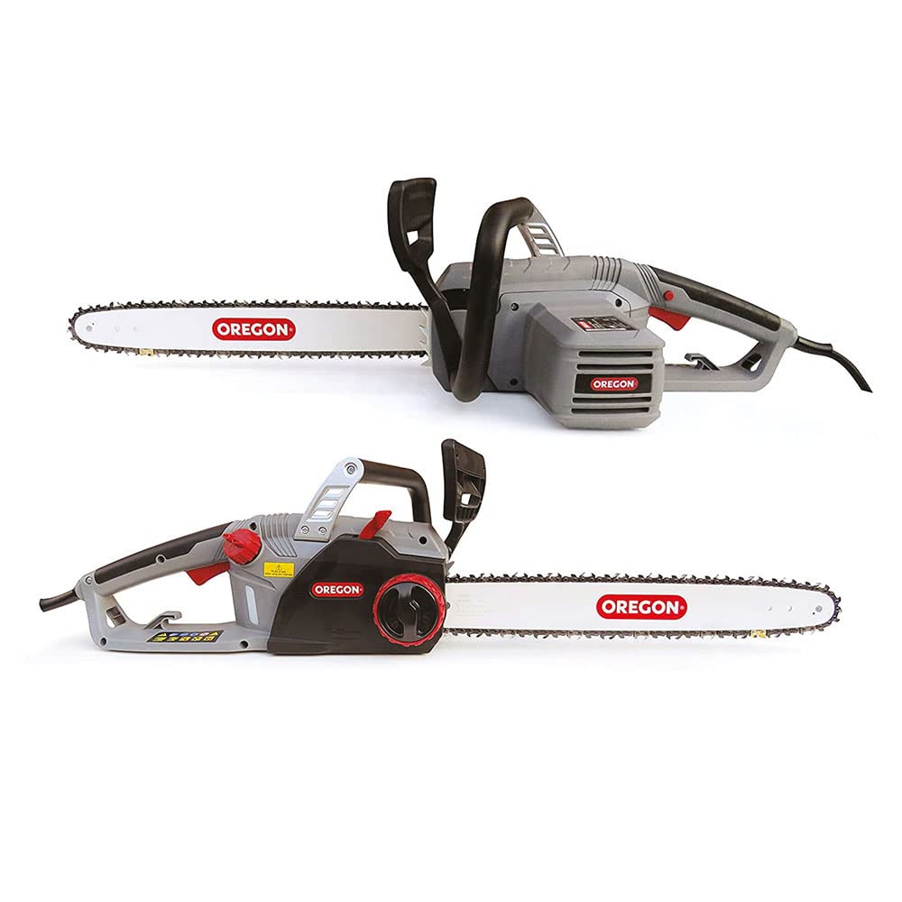 Oregon 2400W kabelgebundene Elektro-Kettensäge mit 18 Zoll (45 cm) Führungsschiene, rückschlagarme Motorsäge, integriertes Selbstschärfungssystem (PowerSharp) 3 Jahre Garantie (CS1500)