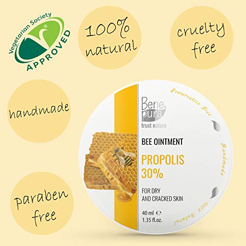 BenePura Propolis Salbe, Natürliche 30% Propolis Salbe für Juckende, Trockene und Rissige Haut, 40 ml (1er Pack) – Bild 6