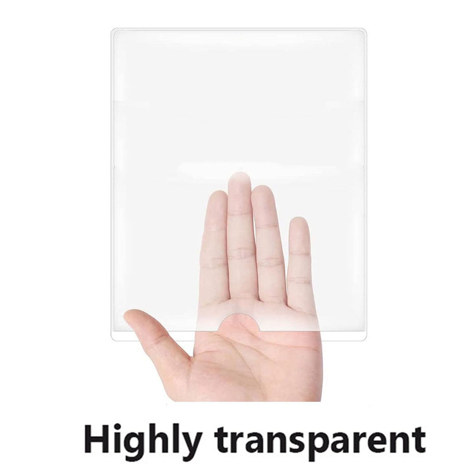 24 Pièces Pochettes Adhésive Transparente, Pochettes Autocollantes pour Cartes de Visite, Étuis pour Vignettes Pochettes pour Permis de Stationnement, Carte de Visite, Permis de Cond(Size:22.5*31.5CM)