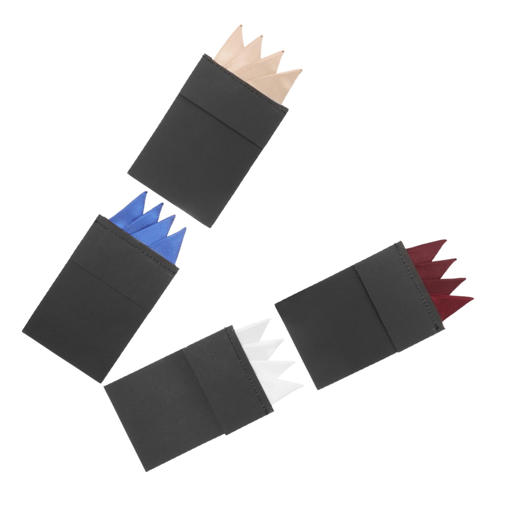 BESTYASH 4pcs Men's Gentleman Handkerchiefs Suit Pocket Square Elegant and Durable Handkerchiefs for Formal and Casual Use