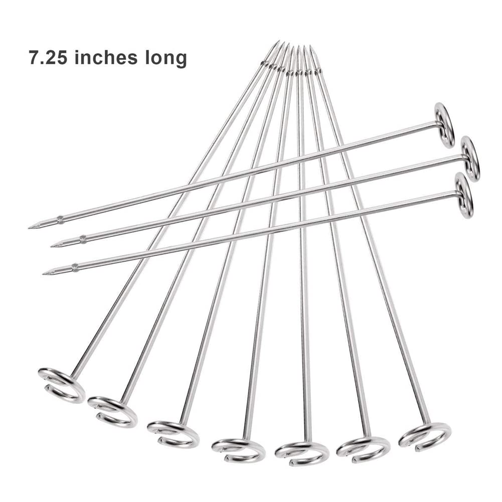 Lyzeous 10 Skewers Kebab Skewers 7.25 Inch Long Kebab Skewers for Ninja Foodi AG300, AG300C, AG301, AG301C, AG302,AG400,IG301A