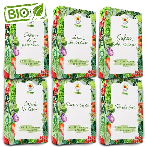 TORAF set de semillas de hortalizas 61pack, kit semillas huerto semillas ecologicas para cocina, balcón y jardín, remolacha, calabacín, judías, perejil, zanahoria, sandía, rábano, tomates owngrown