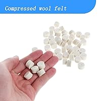 Vista 3 de Luo ke 60 almohadillas de pulido de fieltro de lana que cambian rápidamente, rueda de pulido de lana con 4 piezas de vástago de 1/8 pulgadas