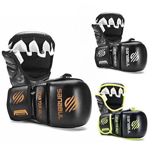 New Item Sanabul Essential 7 oz MMA Hybrid Sparring Gloves (Black/Copper, Small/Medium)