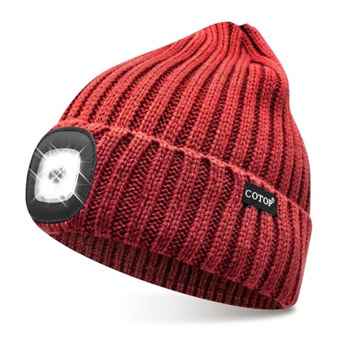 COTOP Gorro con LED, Regalo para Hombres Mujeres, Unisex Invierno...