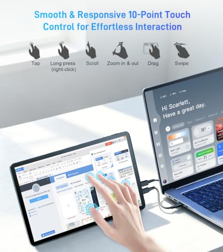Image of 11 inch 2.5K Touchscreen Portable Monitor, 2560x1600 IPS Display 16:10,USB-C & Mini HDMI, VESA Stand Compatible with Laptops, Desktops, Phones, PS, Mac, Xbox, Switch, and Other Gaming