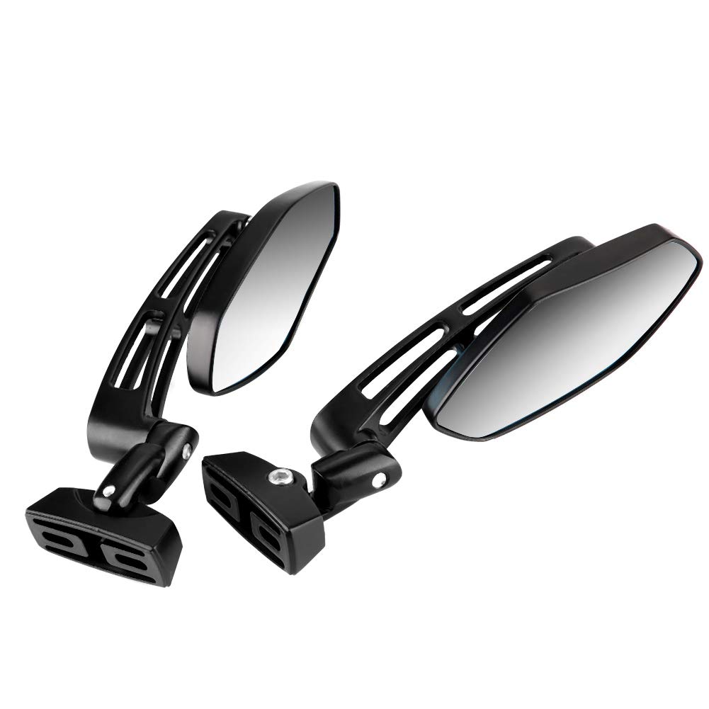 Moto Rétroviseur de Guidon,2Pcs 7/8" 22mm Alliage d'Alu um Miroirs Latéraux Hawkeye Noir Réglable Modifié Moto Rétroviseurs Latéraux Pour 250500 ZX7 ZX9 ZX10 ZX10 ZX12