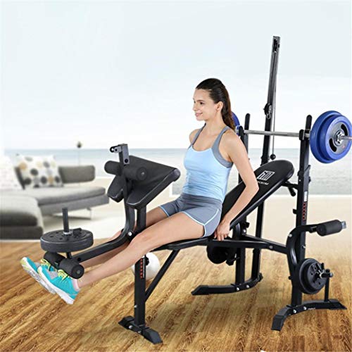 XINQITE Olympic Weight Benches, Adjustable Weight Benche Set Multifunctional Weight-Lifting Bed Weight-Lifting Machine Fitness Equipment