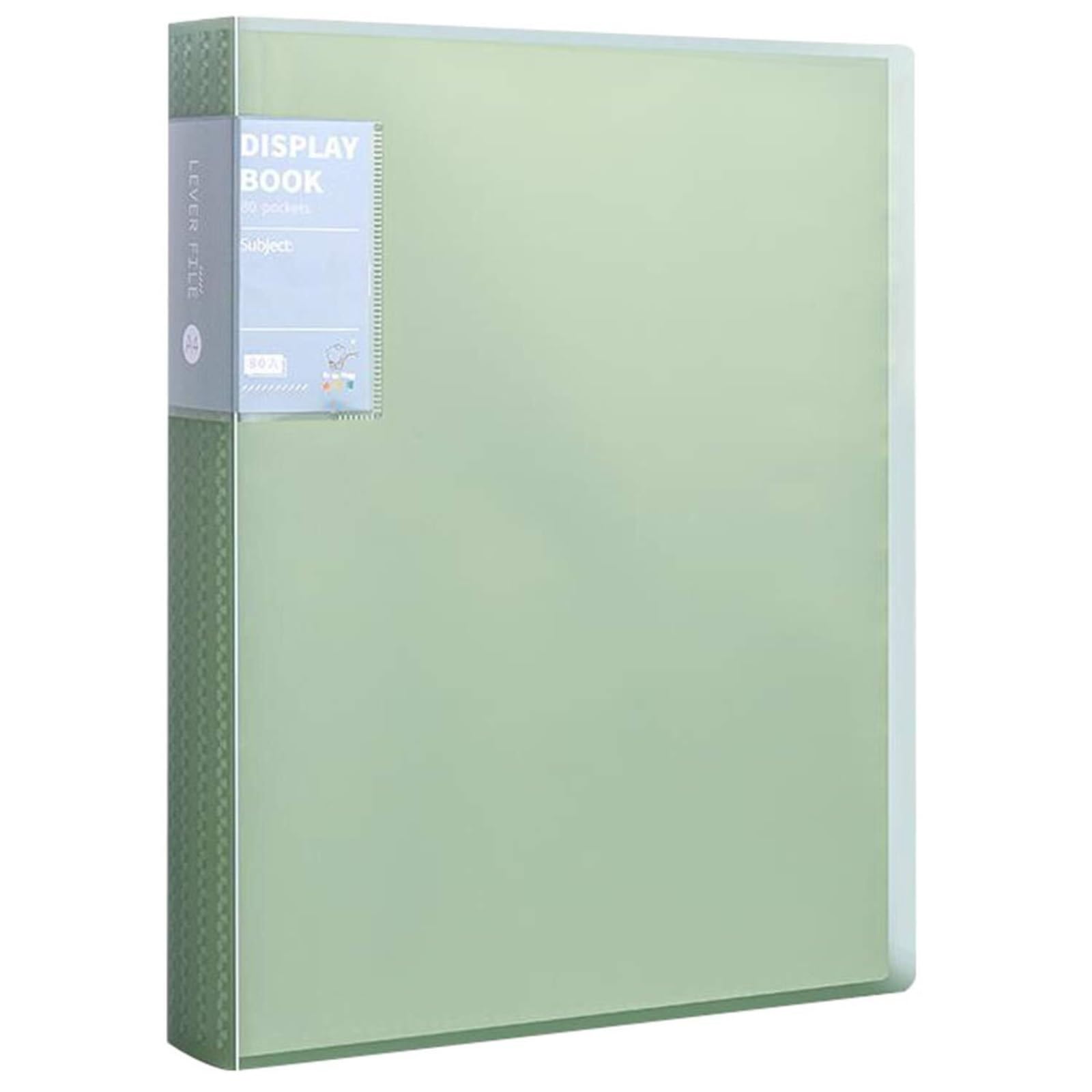 Porte-documents A4 avec pochettes transparentes, 80 pages de protection pour l'organisation de fichiers papier