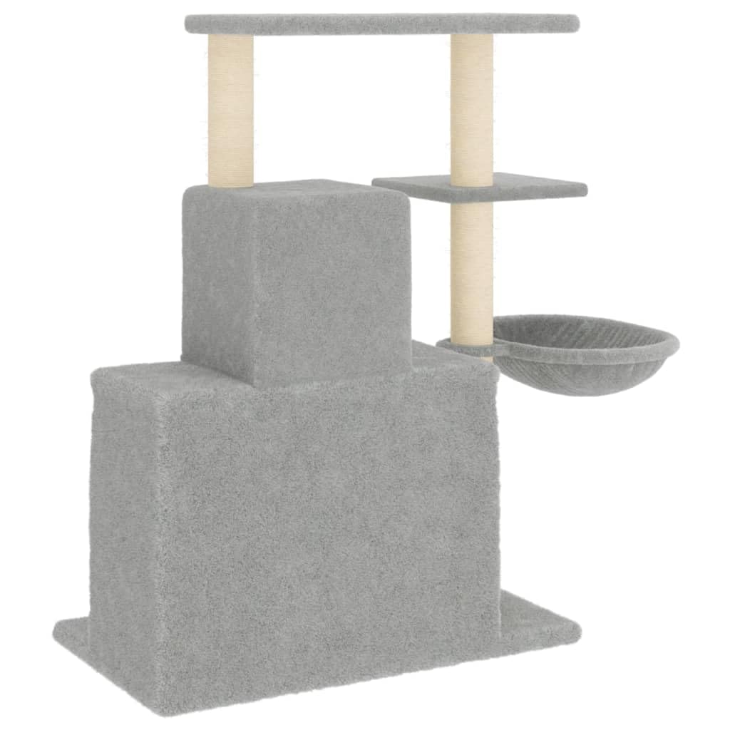 Rascador para Gatos con Postes de sisal Gris Claro 83 cm, CIADAZ Rascador Gato, Arbol Rascador para Gatos, Gatos Accesorios, Torre Gatos, Arranhador para Gatos, Casa para Gatos