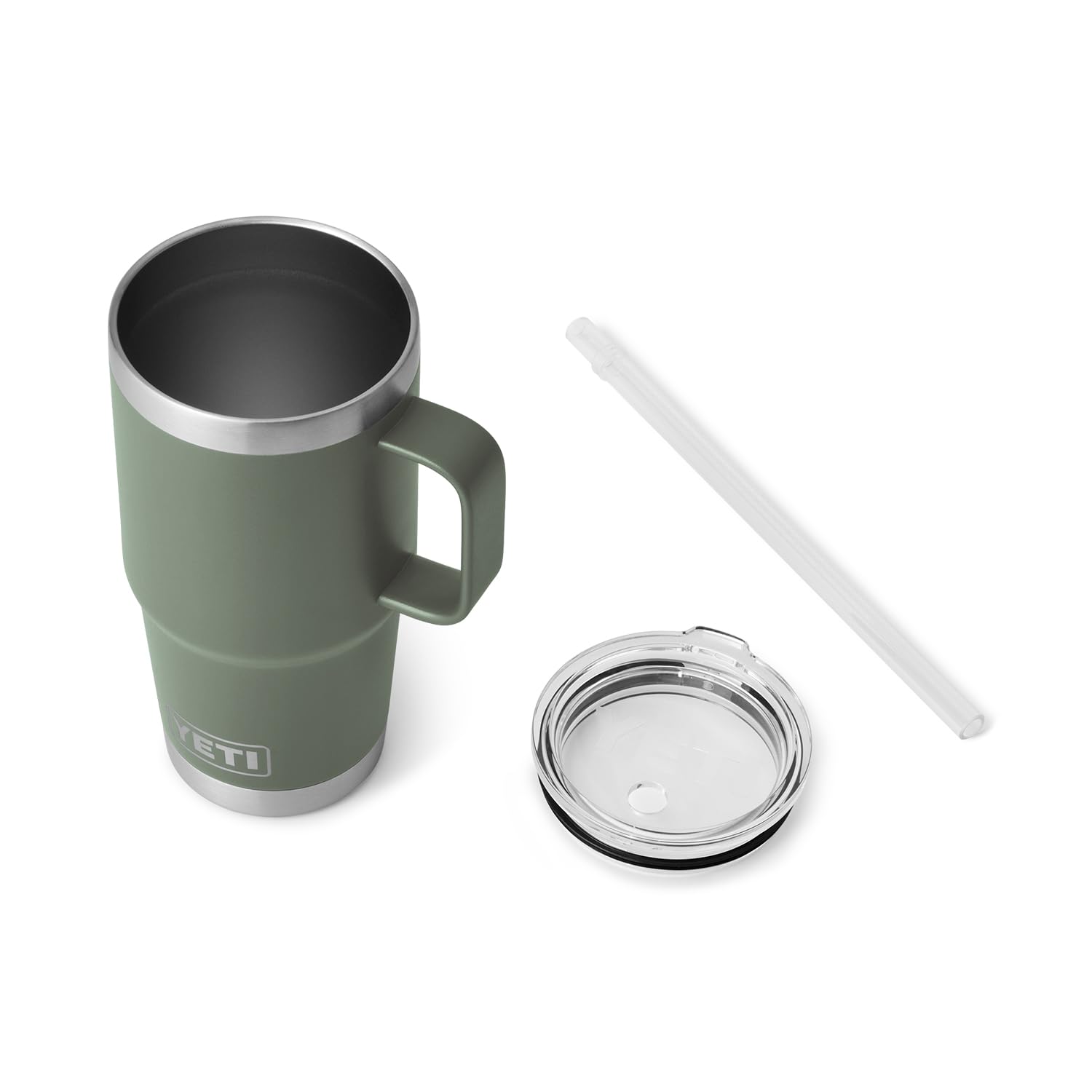 YETI Rambler 25 oz Straw Mug, Vacuum Insulated, Stainless Steel, Camp Green, 739 ml - Image 4
