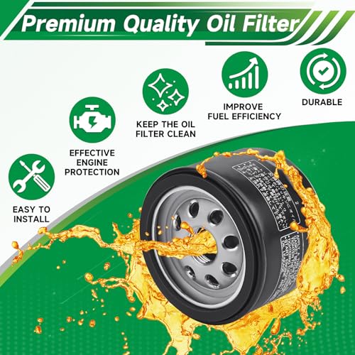 Image of 49065-0721 49065-7007 Oil Filter Compatible with Kawasaki FR691V FR730V FR651V FX600V FX691V FX651V FS730 FS730V FS600V FR600V FS691V FS651V Engine,1205001 1205001-s 492932S AM125424(4 PCS)