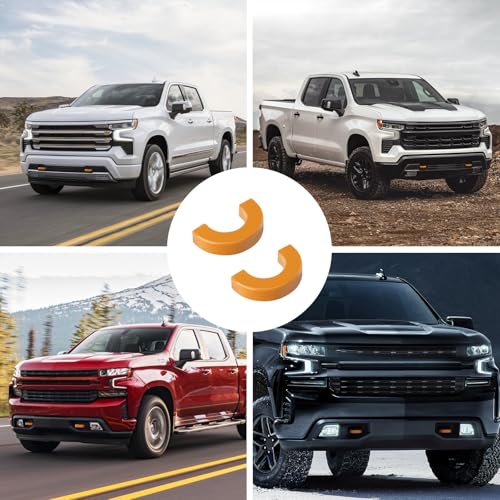 Image of Tow Hook Covers Fit for Chevy Silverado 1500 2007-2026 /GMC Sierra 1500 2007-2018, Customized Car Tow Hooks Compatible with Chevrolet Silverado 1500 Accessories 2007-2026 (Orange)