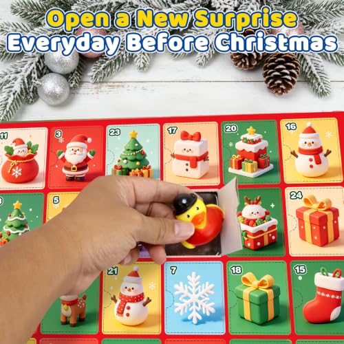 Advent Calendar 2026 Christmas Duck, 24 pcs Rubber Ducks 24 Days of Christmas Countdown Calendar, Surprise Christmas Gift for Kids Toddlers — view 2